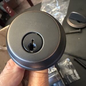 Schlage‎ Single-Cylinder Deadbolt Lock Aged Bronze B60N G 716